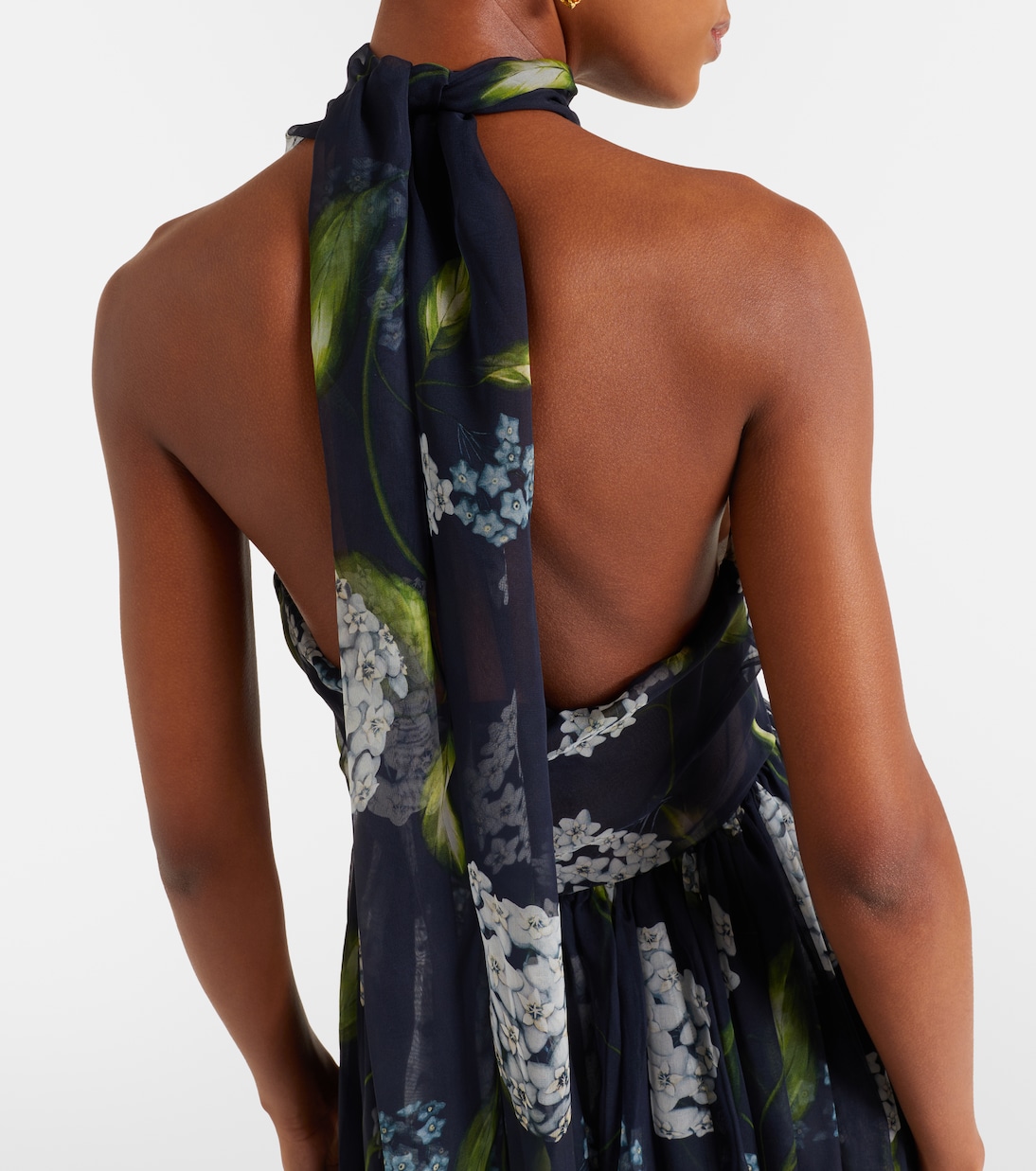 Robe Porcelain Flower aus Seidenchiffon | Oscar de la Renta