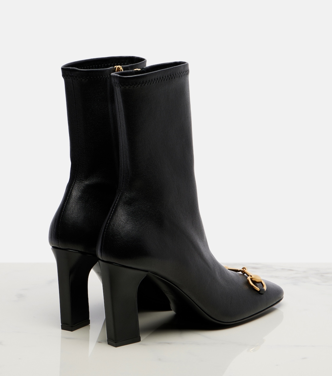 Botines Signora de piel con Horsebit | Gucci