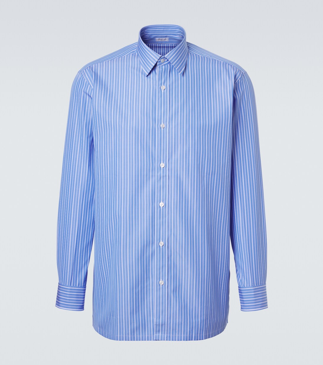Striped cotton poplin shirt | Charvet
