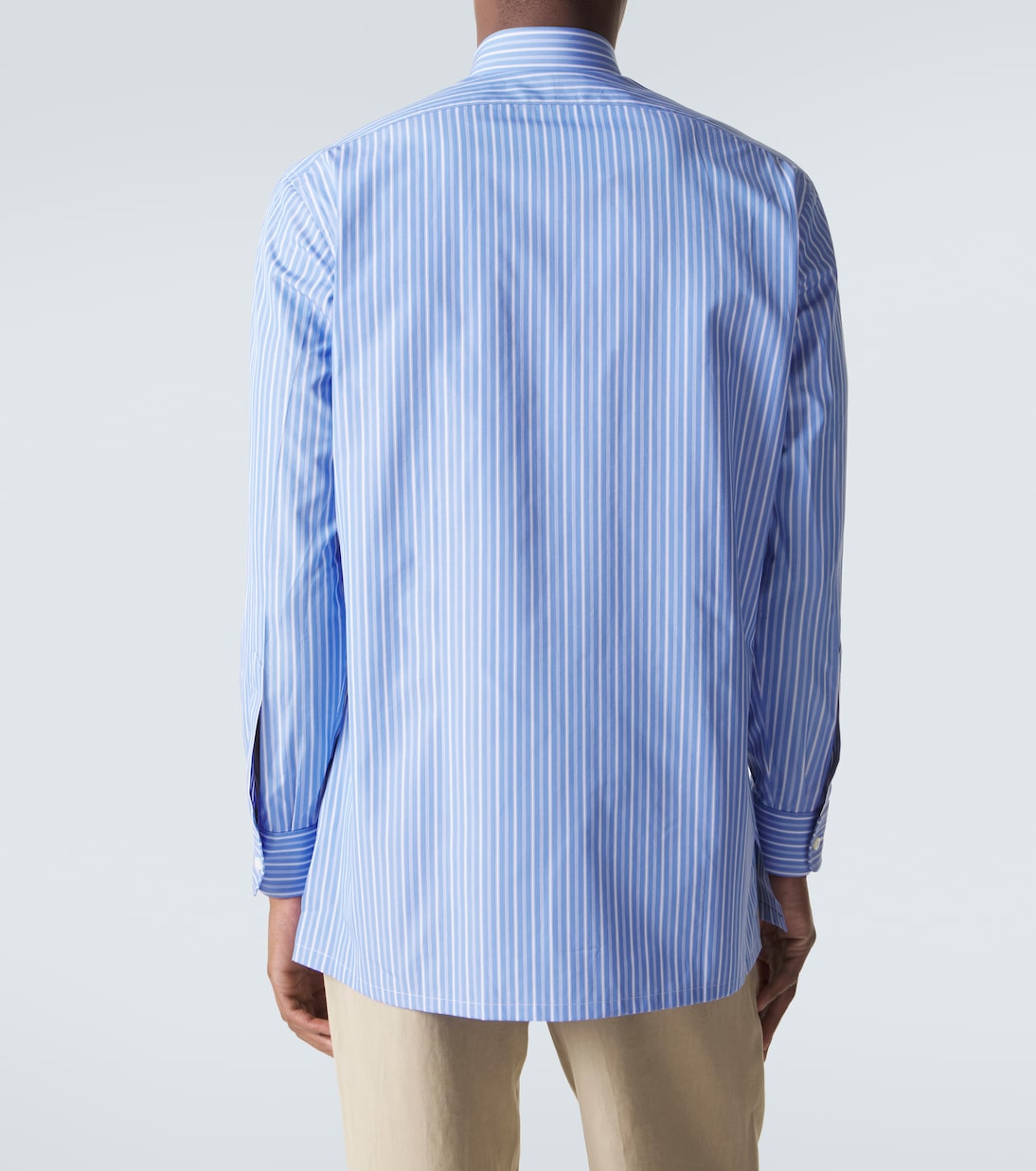 Striped cotton poplin shirt | Charvet