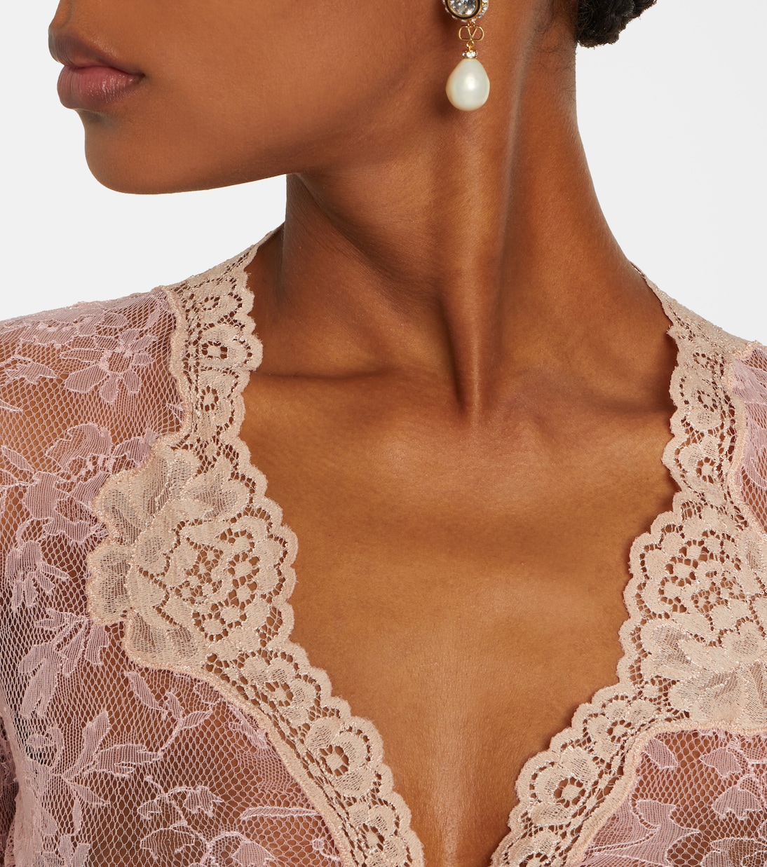 Floral sheer lace cardigan | Valentino