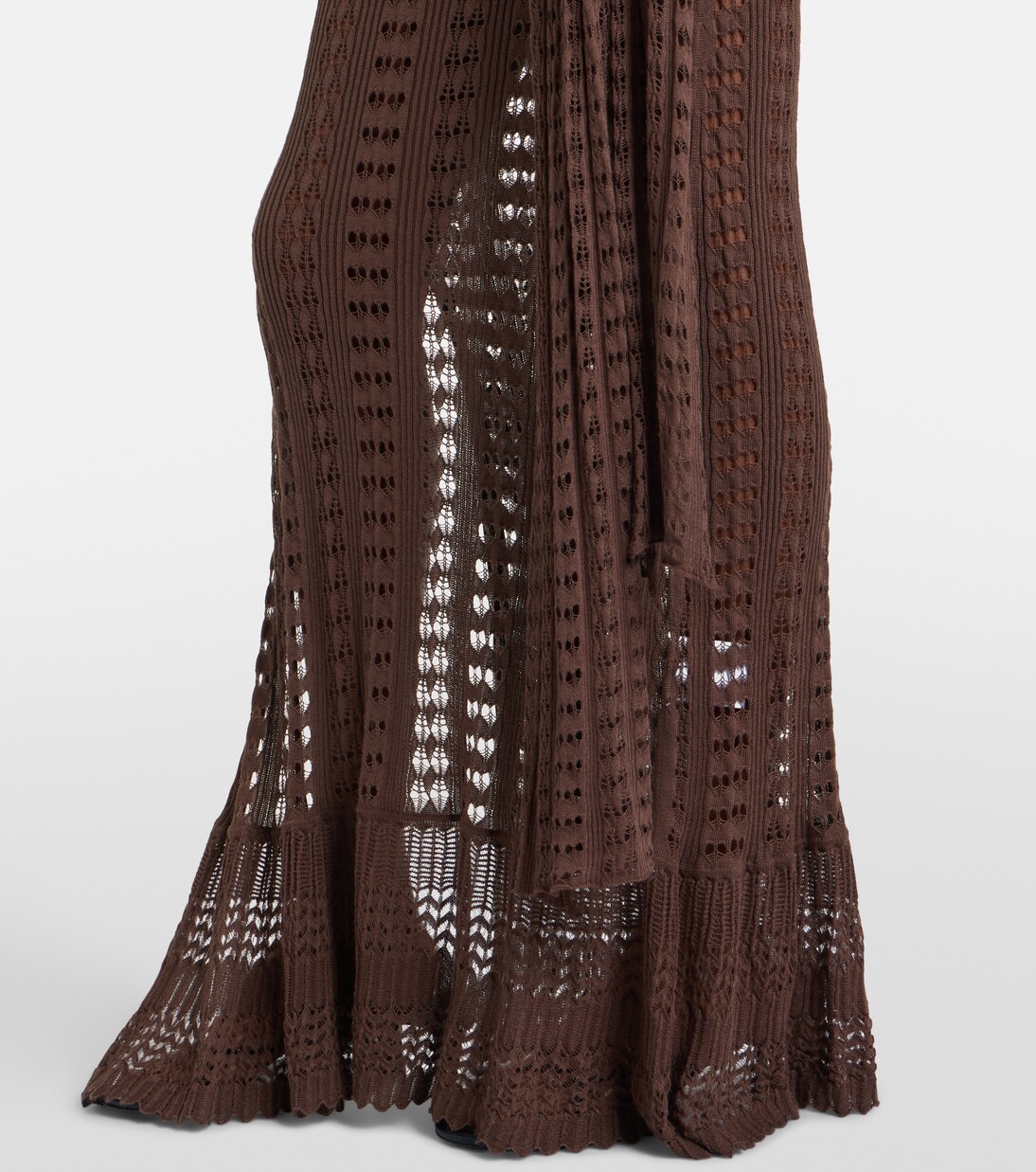 Ruffled pointelle maxi dress | Aya Muse