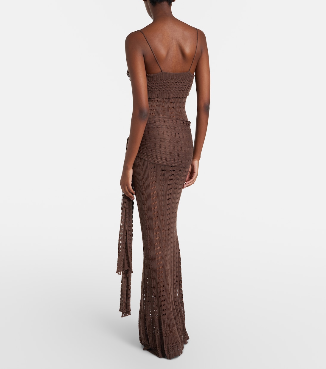 Ruffled pointelle maxi dress | Aya Muse