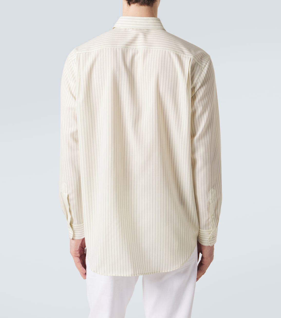 Chemise en laine à rayures | Auralee