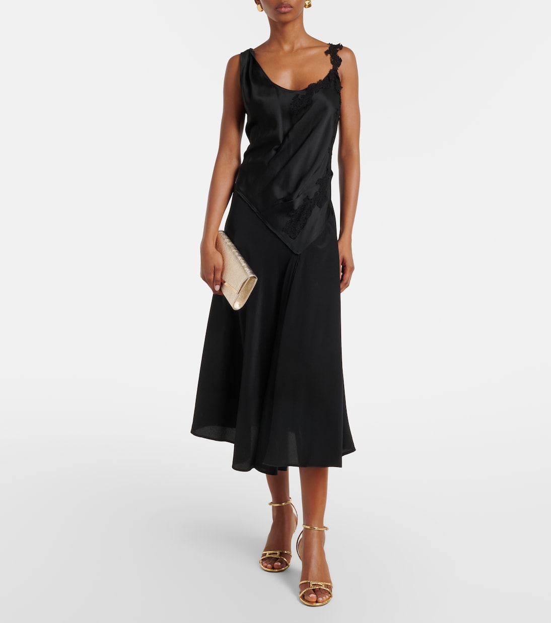 Emmie Small metallic leather clutch | Jimmy Choo
