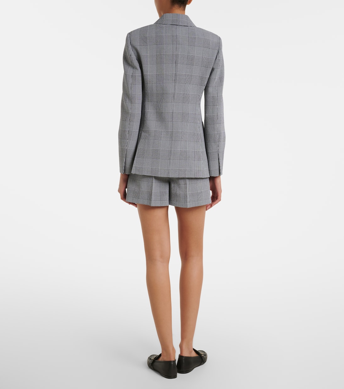 Prince of Wales check wool crêpe shorts | Max Mara