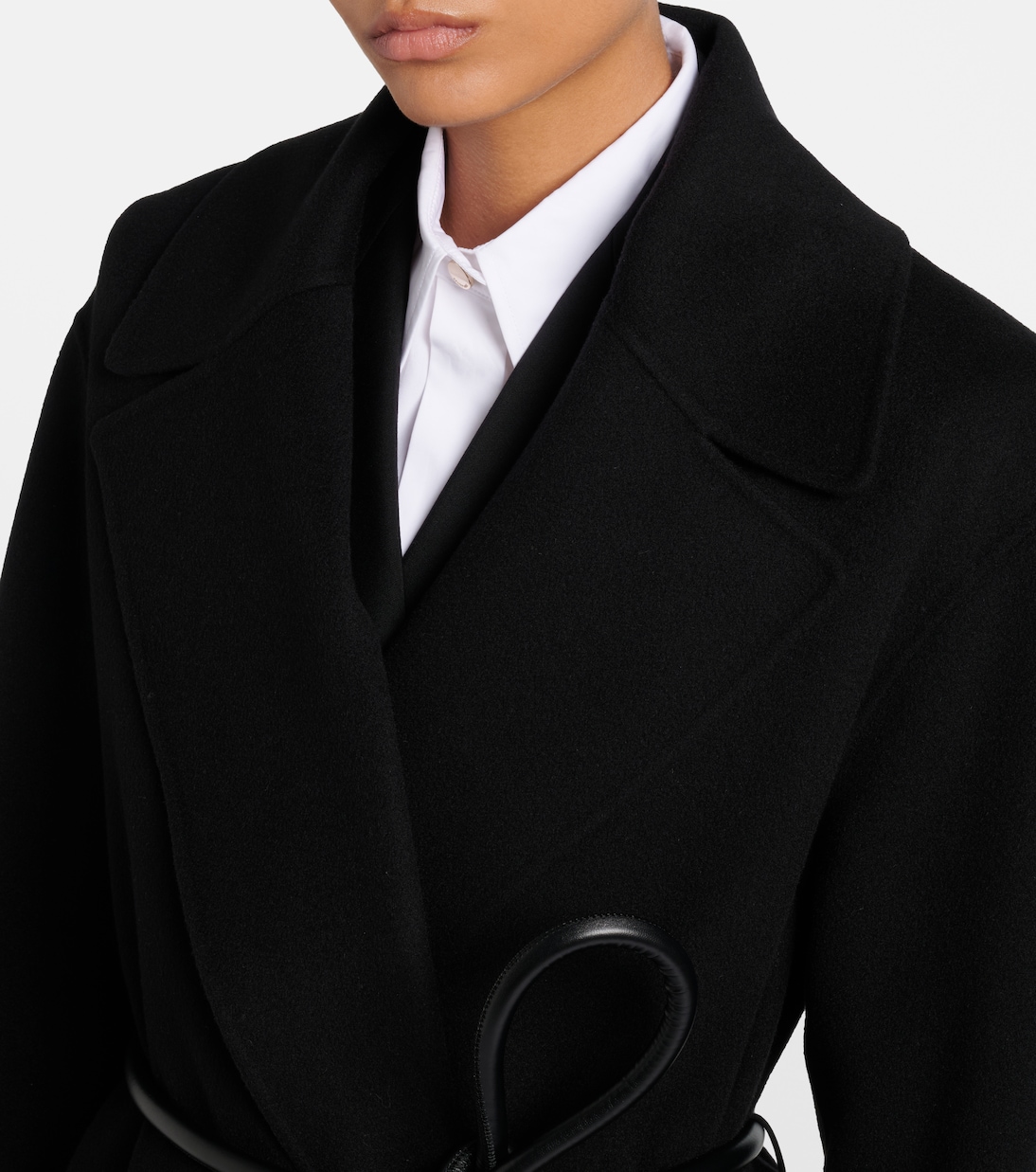Belted oversized virgin wool wrap coat | Sportmax