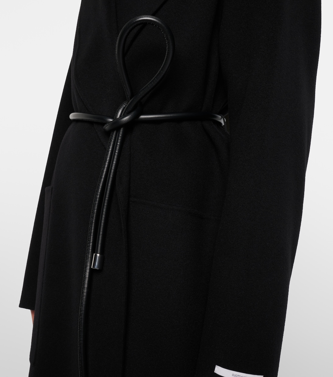 Belted oversized virgin wool wrap coat | Sportmax