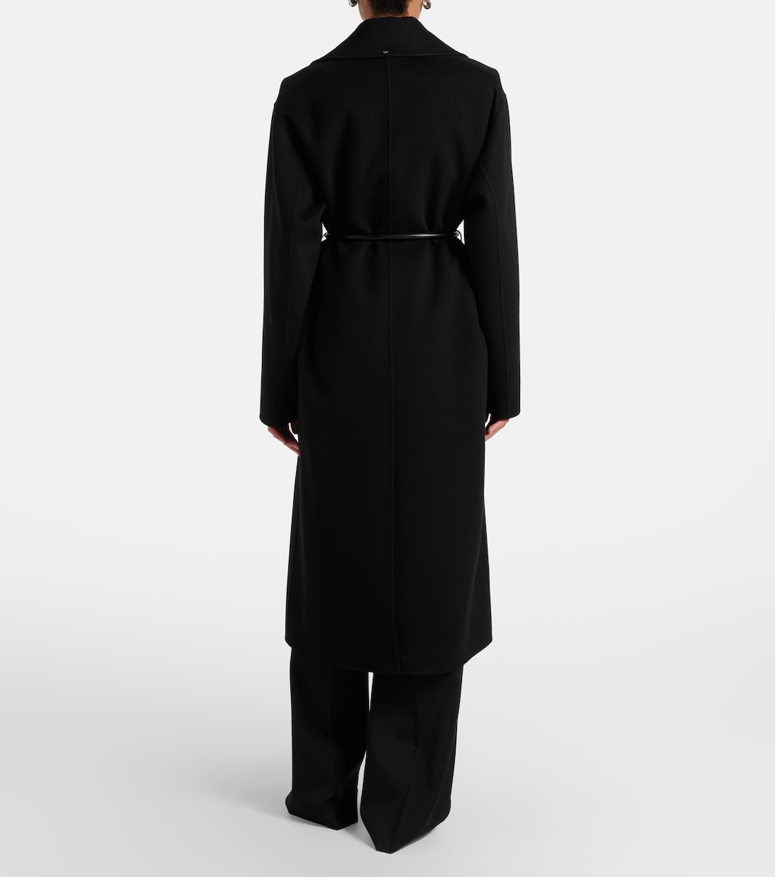 Belted oversized virgin wool wrap coat | Sportmax