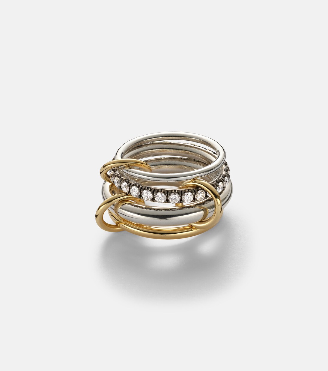 Janssen SG 18kt gold and sterling silver ring with diamonds | Spinelli Kilcollin