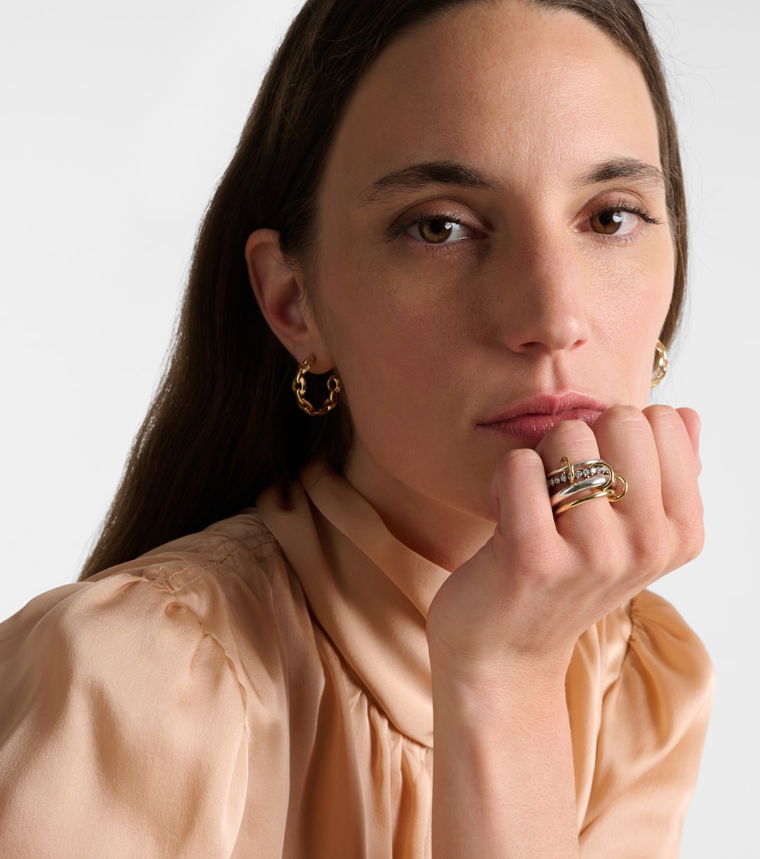 Janssen SG 18kt gold and sterling silver ring with diamonds | Spinelli Kilcollin