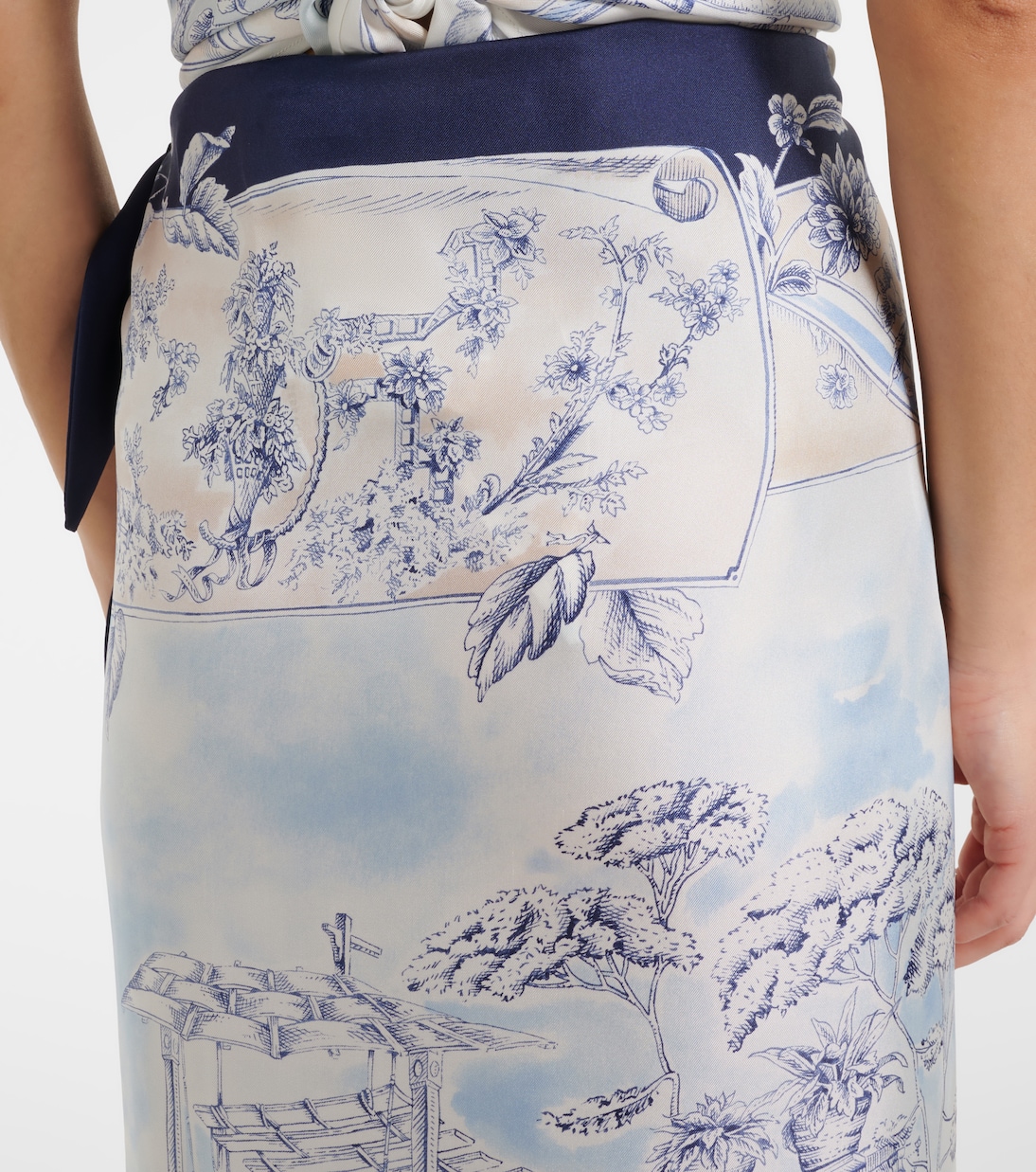 Falda envolvente de seda estampada | Ferragamo