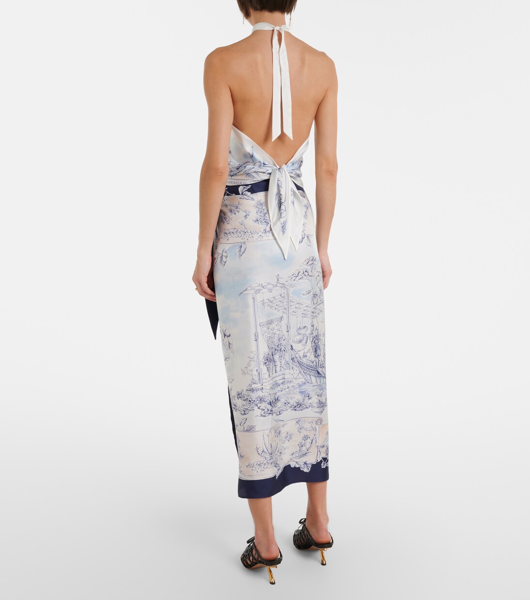 Falda envolvente de seda estampada | Ferragamo