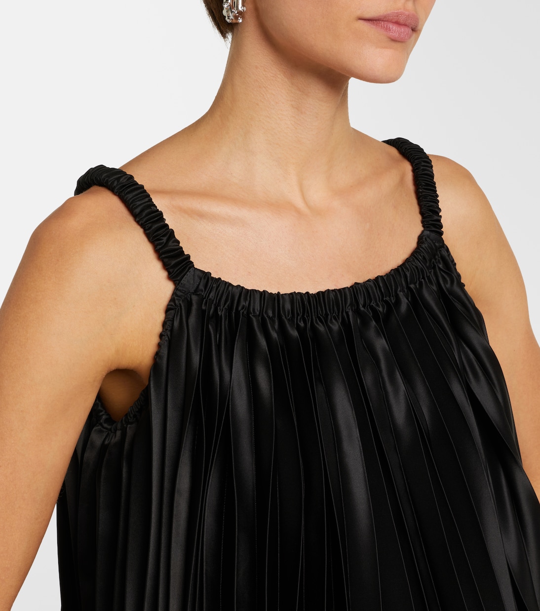 Satin midi dress | Noir Kei Ninomiya