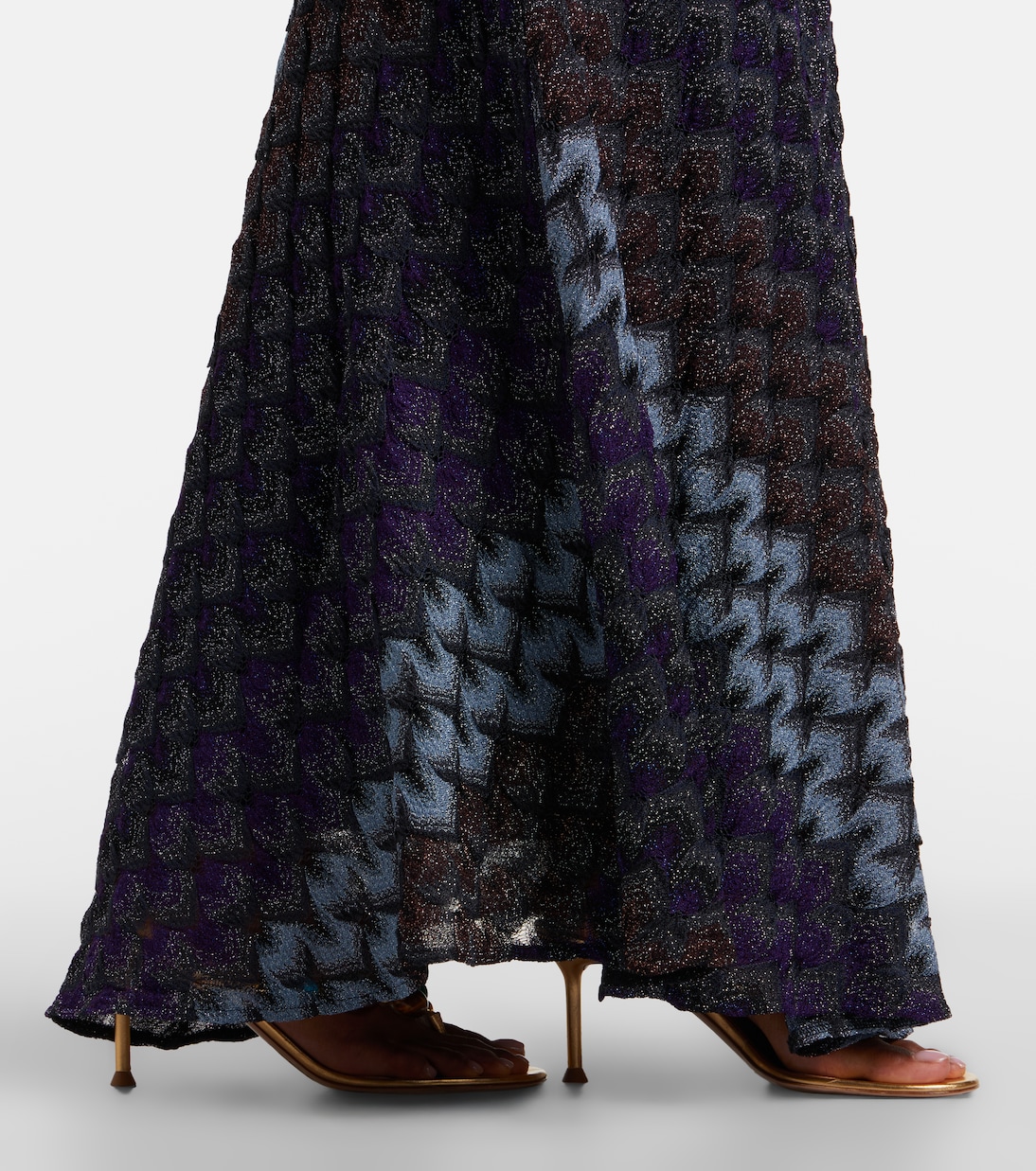 تنورة ماكسي محبوكة من اللاميه | Missoni