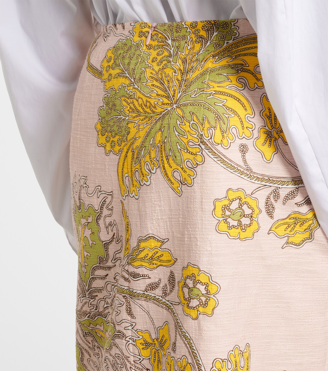 Printed cotton midi skirt | La DoubleJ