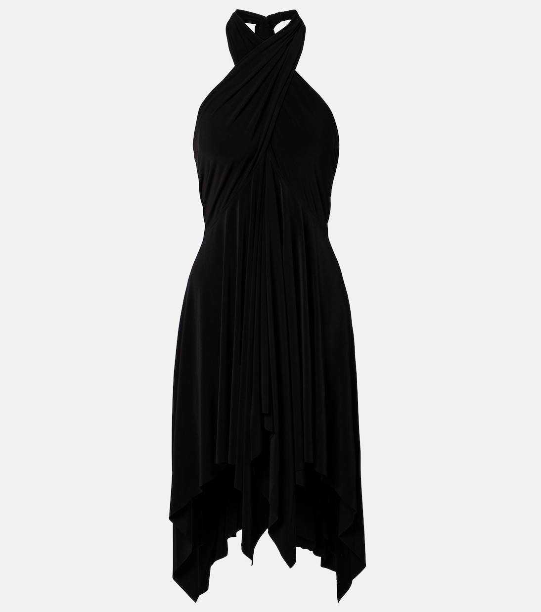 Draped halterneck jersey minidress | Norma Kamali