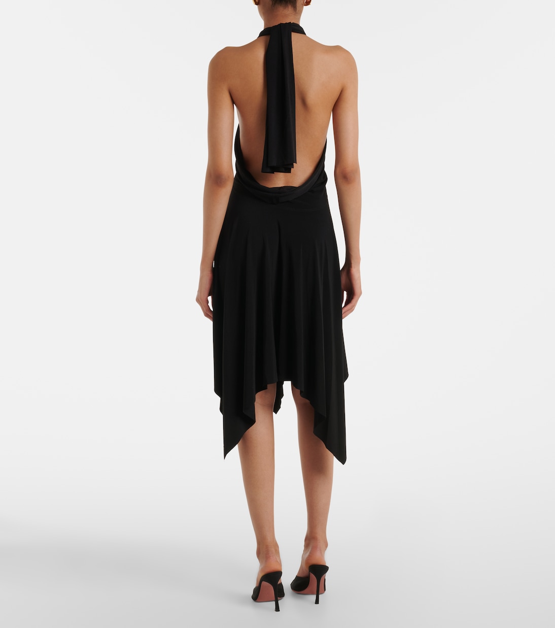 Draped halterneck jersey minidress | Norma Kamali