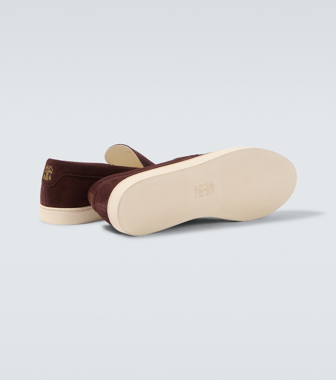 Zapatos slip-on Chevron de ante | Brunello Cucinelli