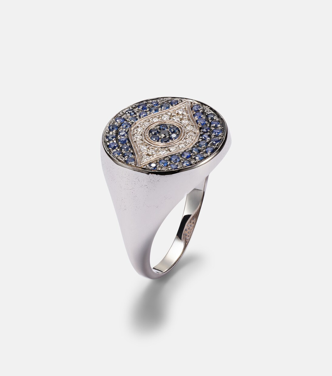 Dawn Chevalier 18kt gold ring with diamonds and sapphires | Ileana Makri