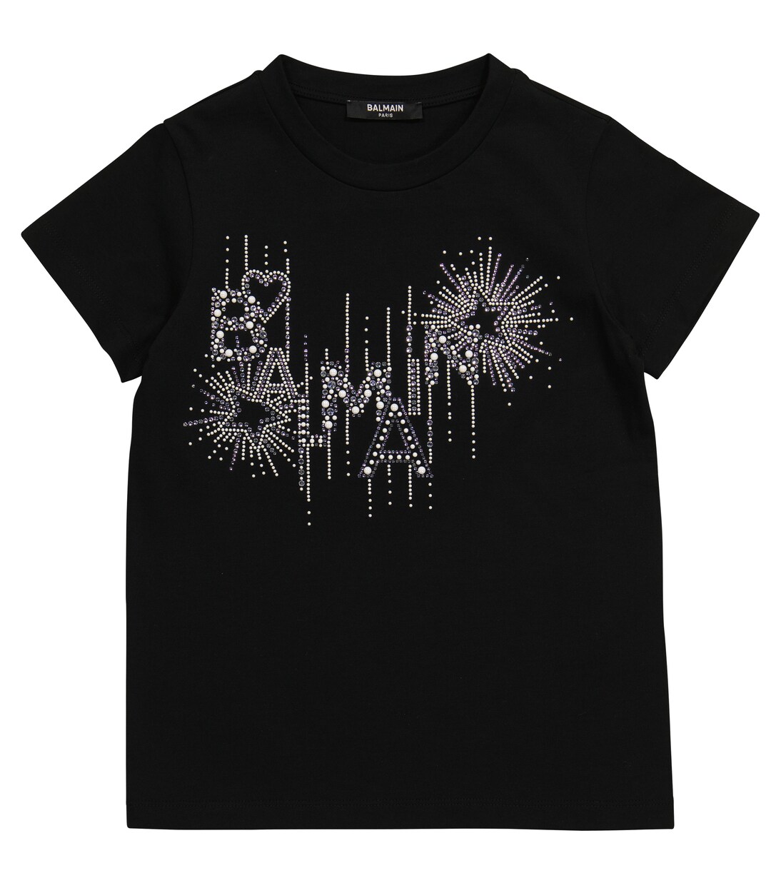 Logo embellished cotton T-shirt | Balmain Kids