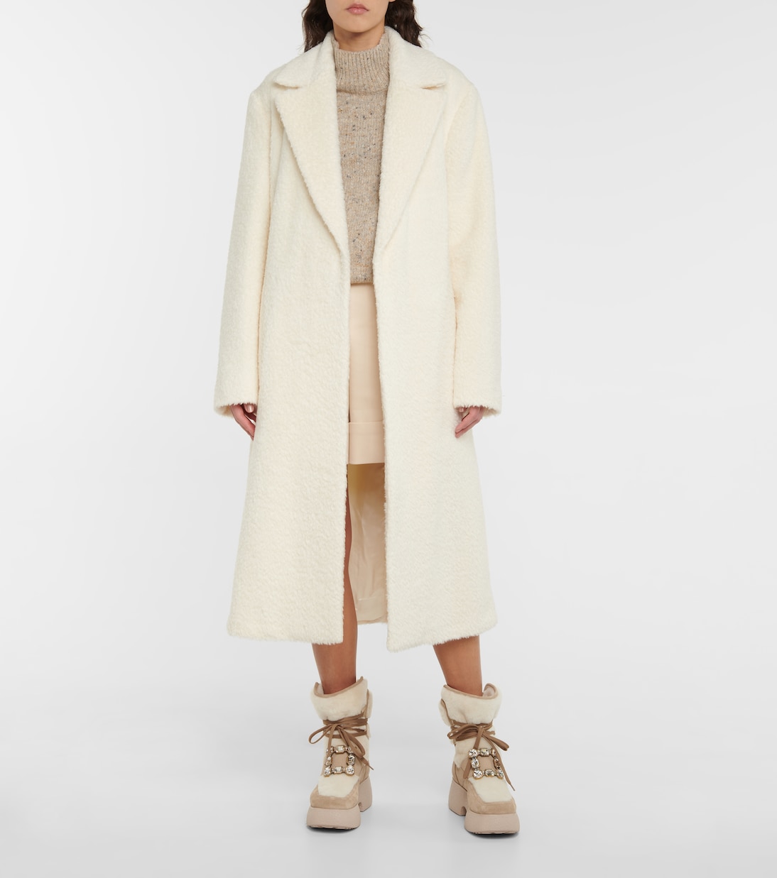 Viv' Rangers shearling-trimmed suede ankle boots | Roger Vivier