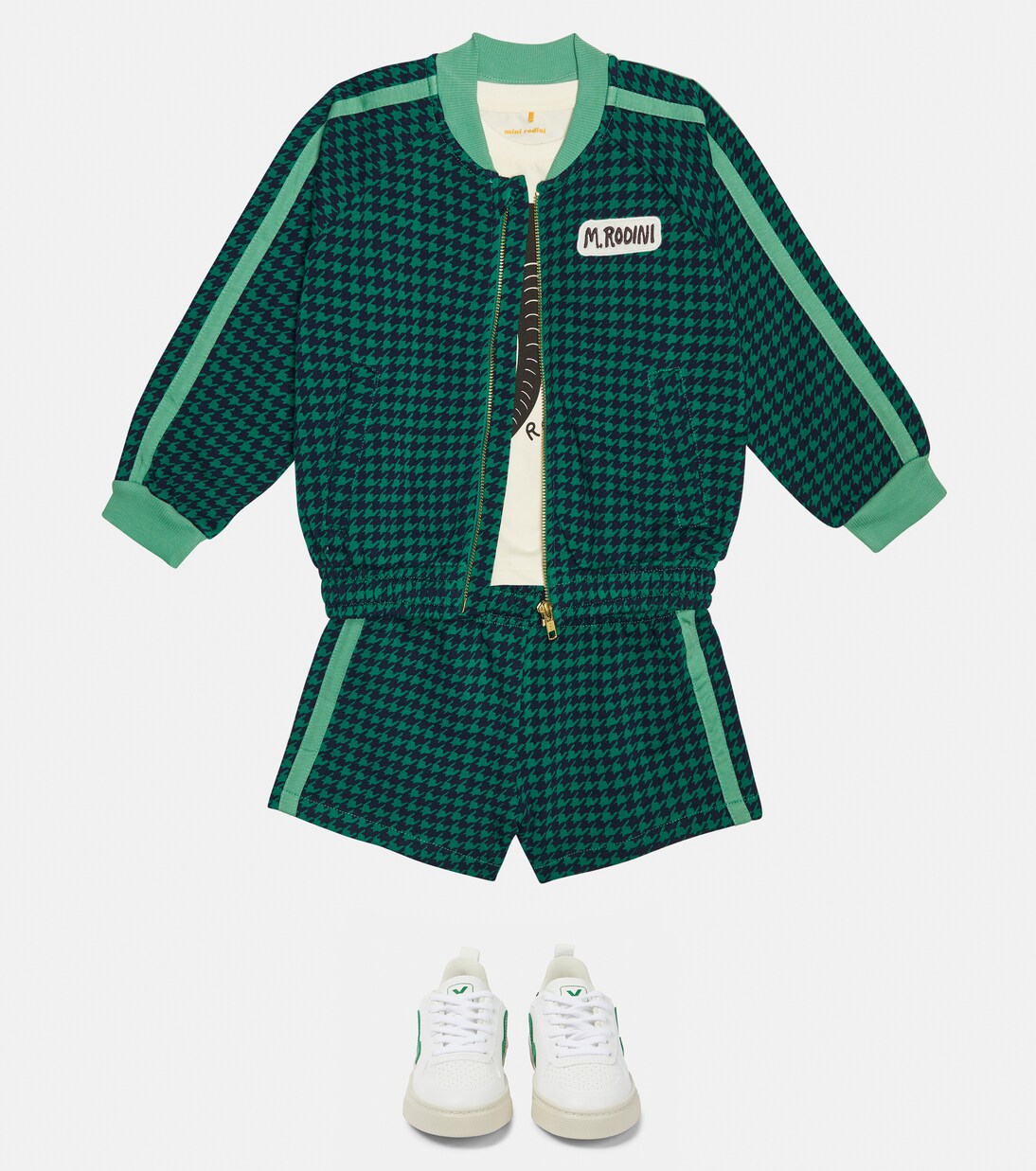 Houndstooth cotton shorts | Mini Rodini