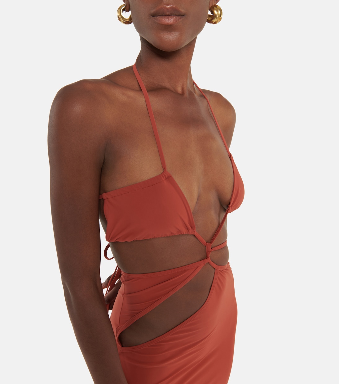 Maxikleid mit Cut-outs aus Jersey | Christopher Esber