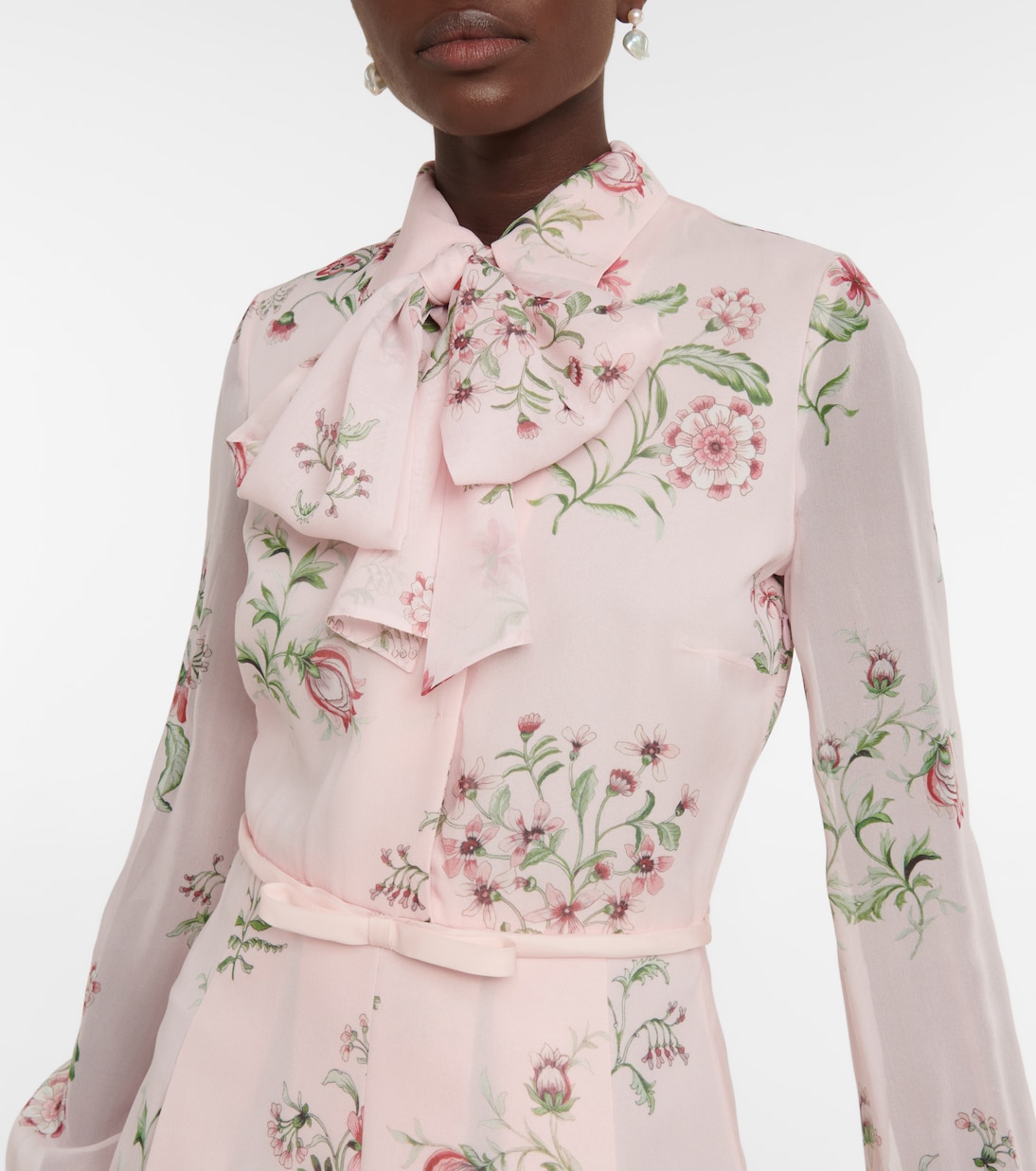 Robe en soie à fleurs | Giambattista Valli