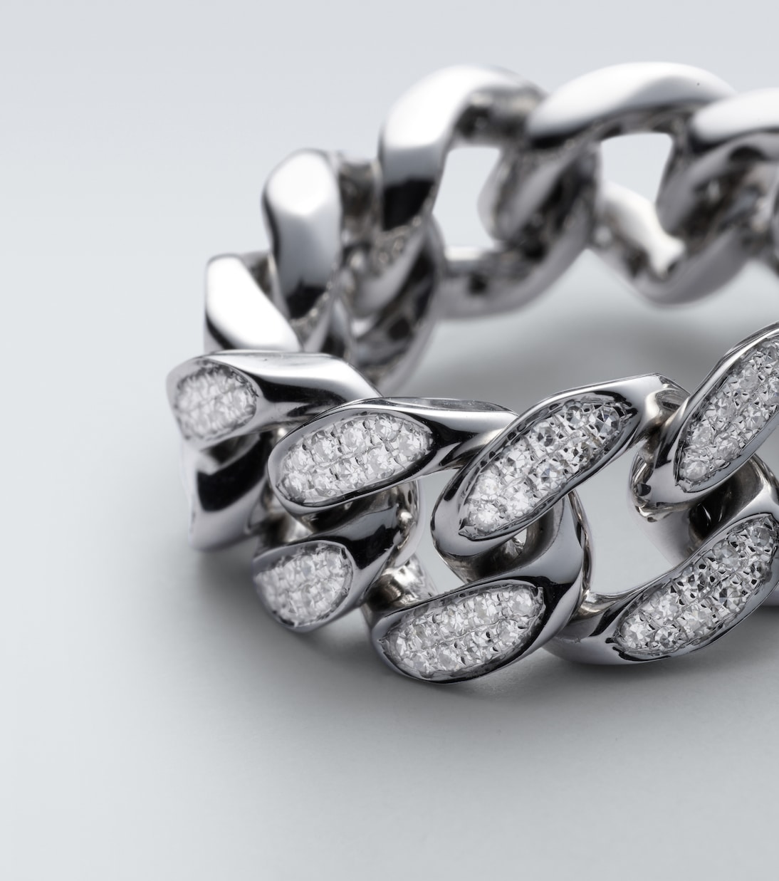 Ring Link aus 18kt Weißgold mit Diamanten | Shay Jewelry