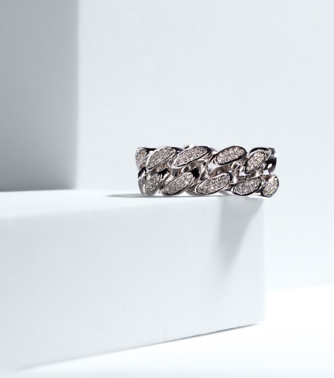 Ring Link aus 18kt Weißgold mit Diamanten | Shay Jewelry