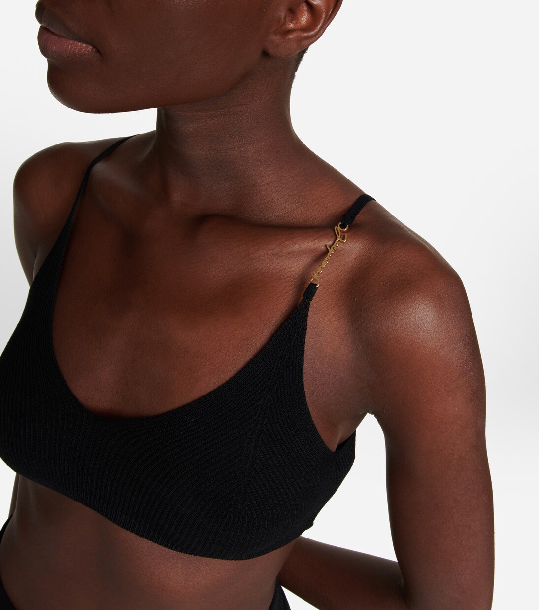 Le Bandeau Pralu ribbed-knit crop top | Jacquemus