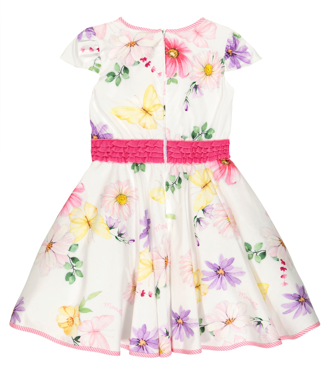 Floral cotton poplin dress | Monnalisa