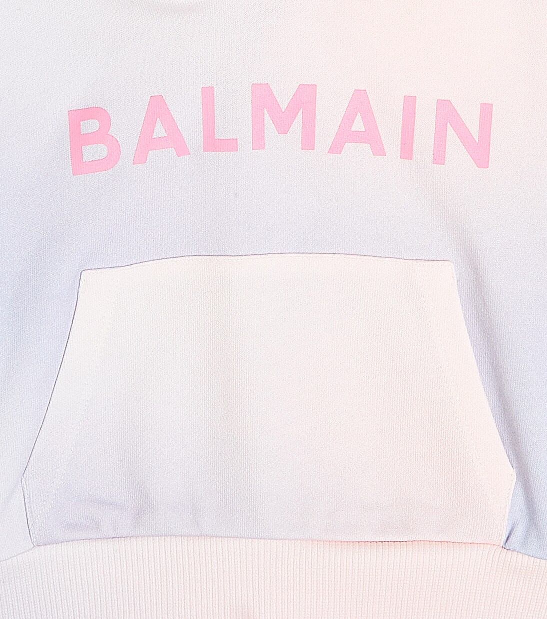 Sweat-shirt à capuche en coton à logo | Balmain Kids