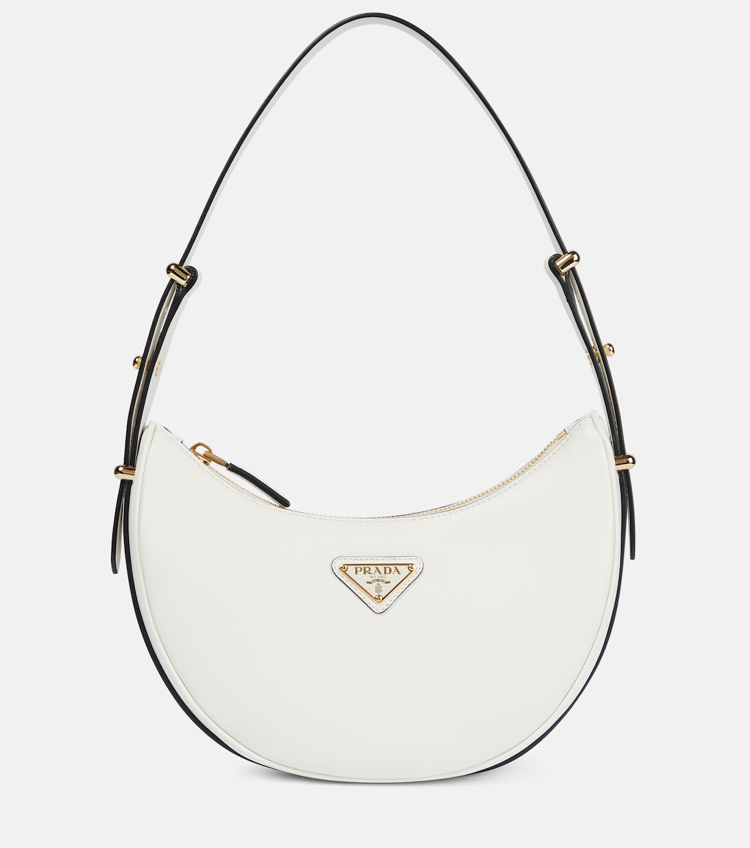 Arqué leather shoulder bag | Prada