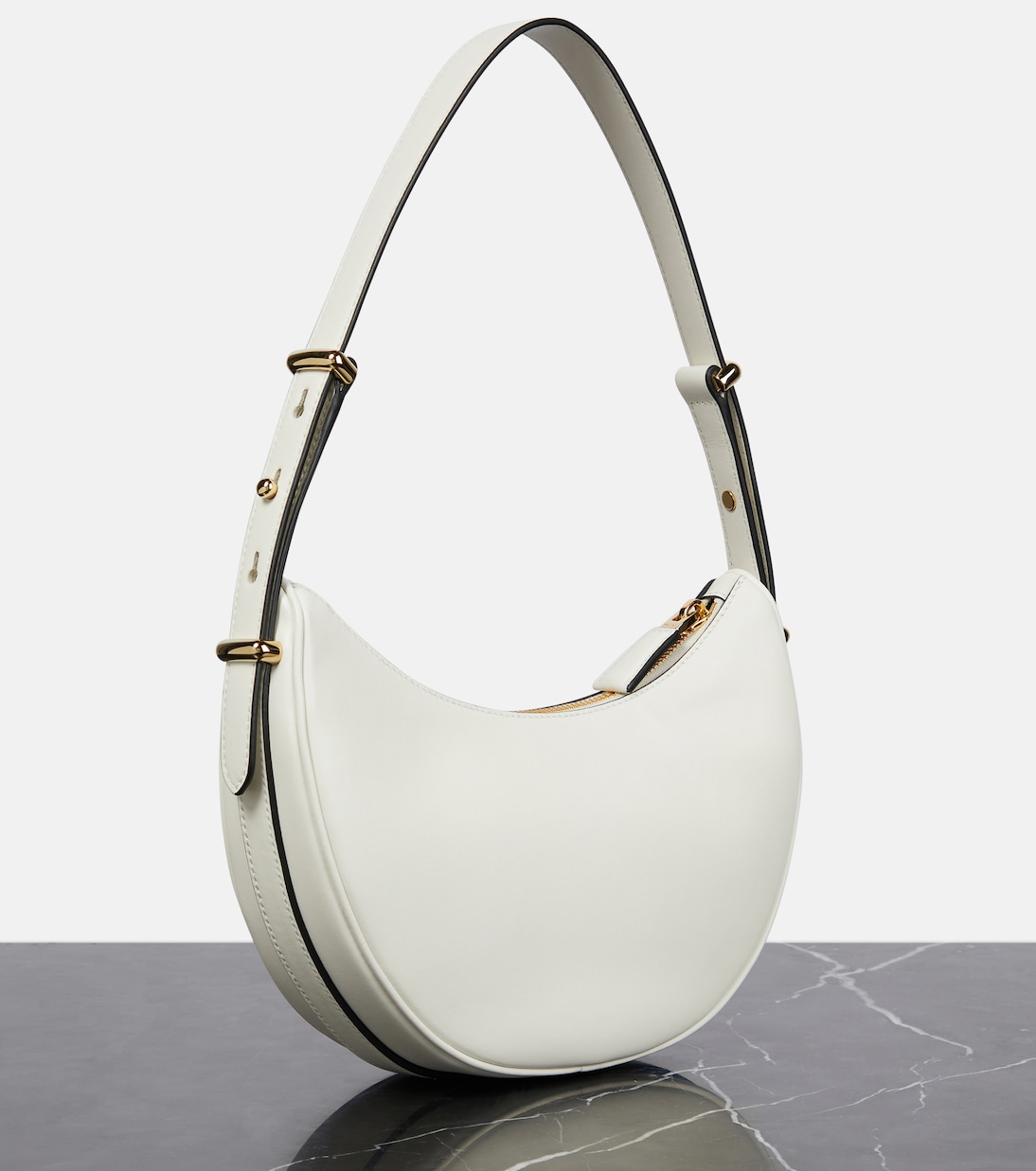 Arqué leather shoulder bag | Prada