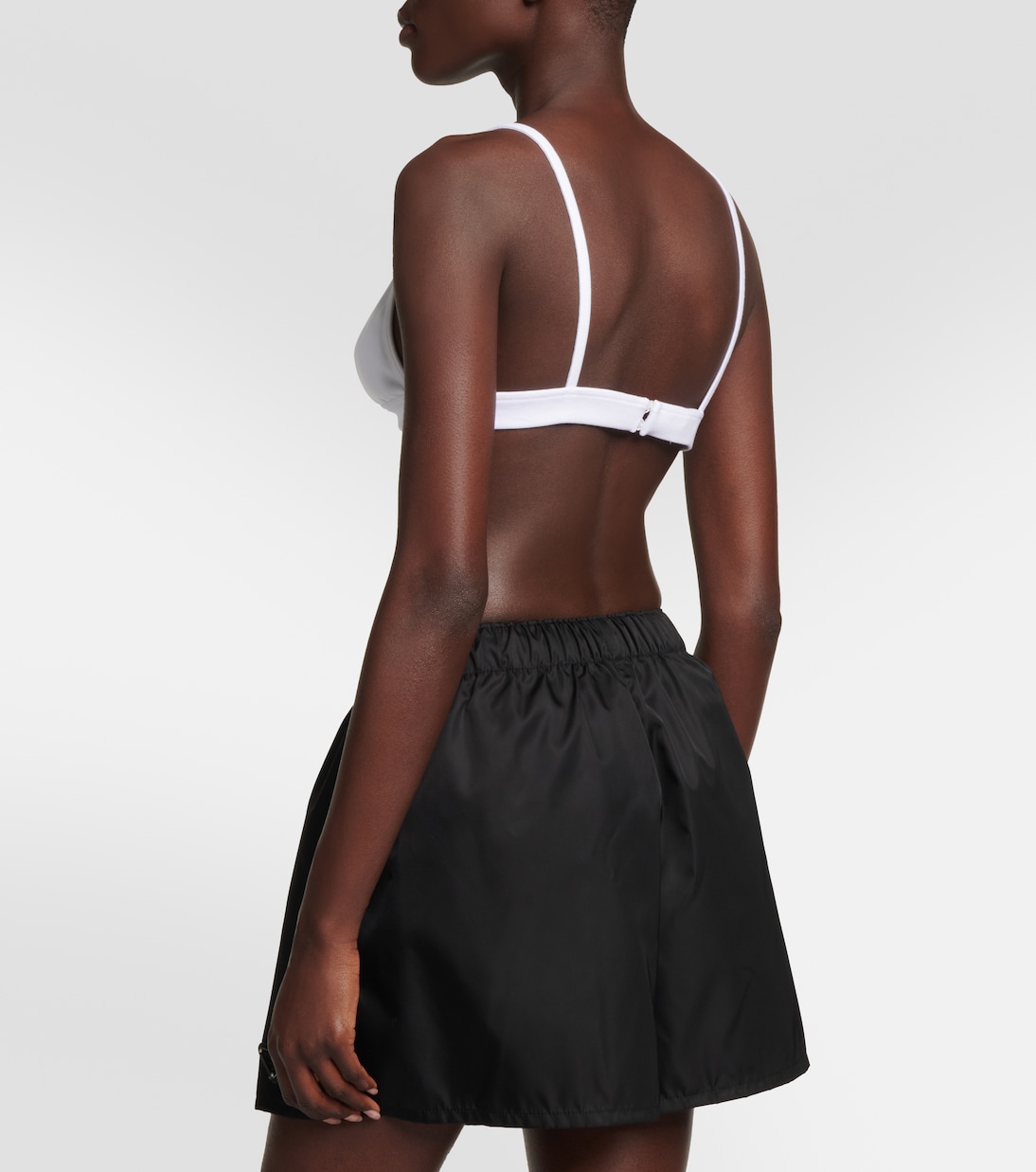 Logo cotton jersey bralette | Prada