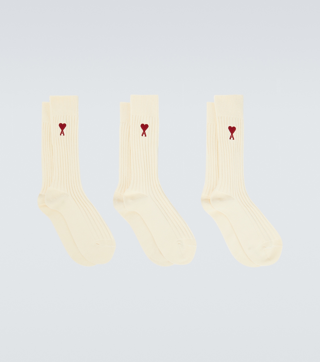棉质混纺袜子三双套装 | Ami Paris