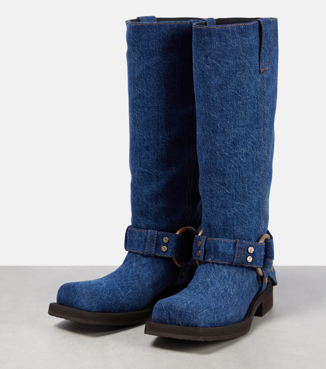 Balius denim knee-high boots | Acne Studios