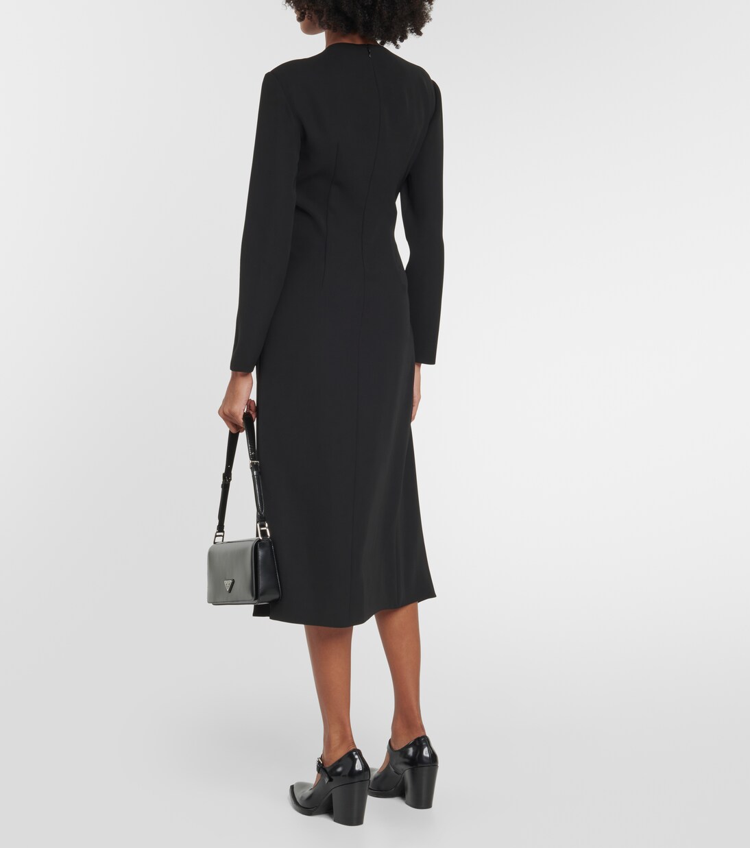 Embellished crêpe midi dress | Prada