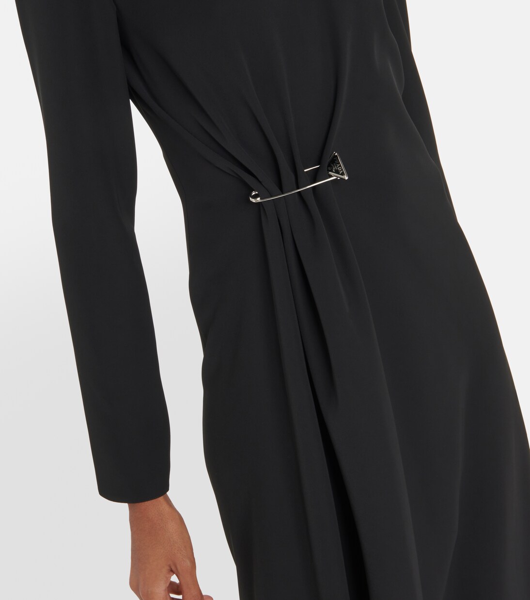 Embellished crêpe midi dress | Prada