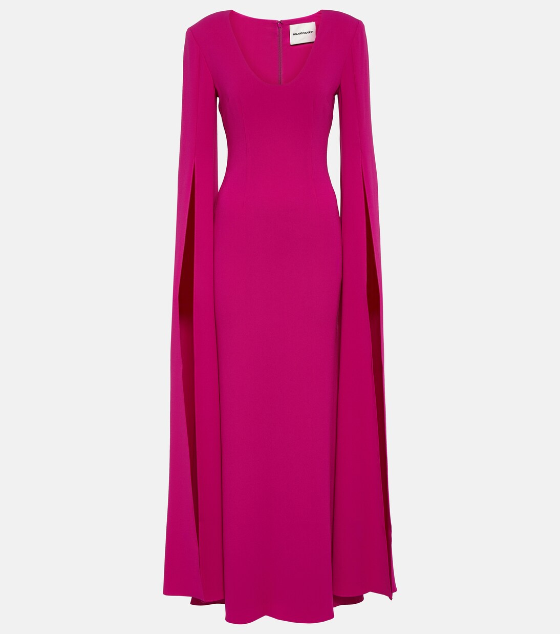 Cape-sleeve cady gown | Roland Mouret