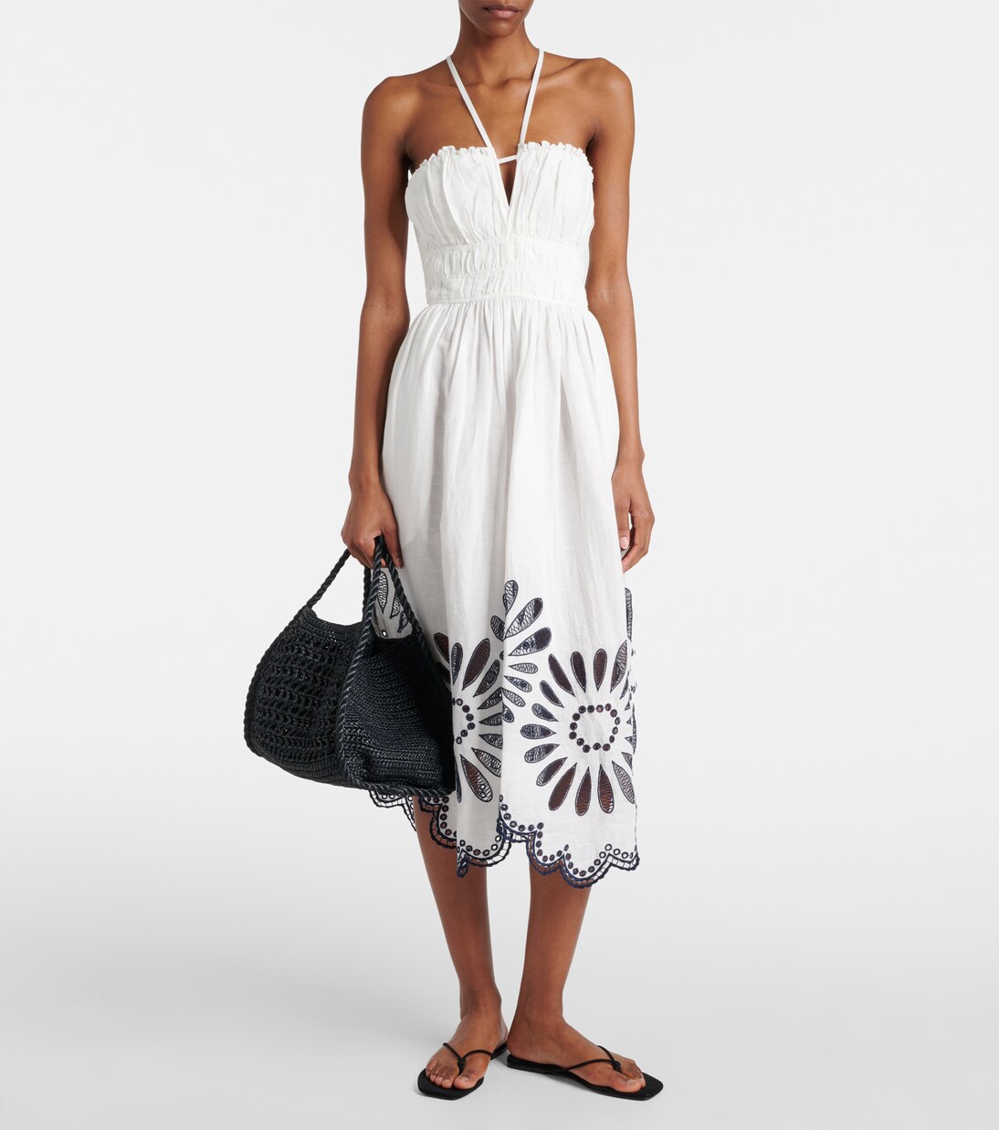 Robe midi Beatrice en lin et coton | Ulla Johnson
