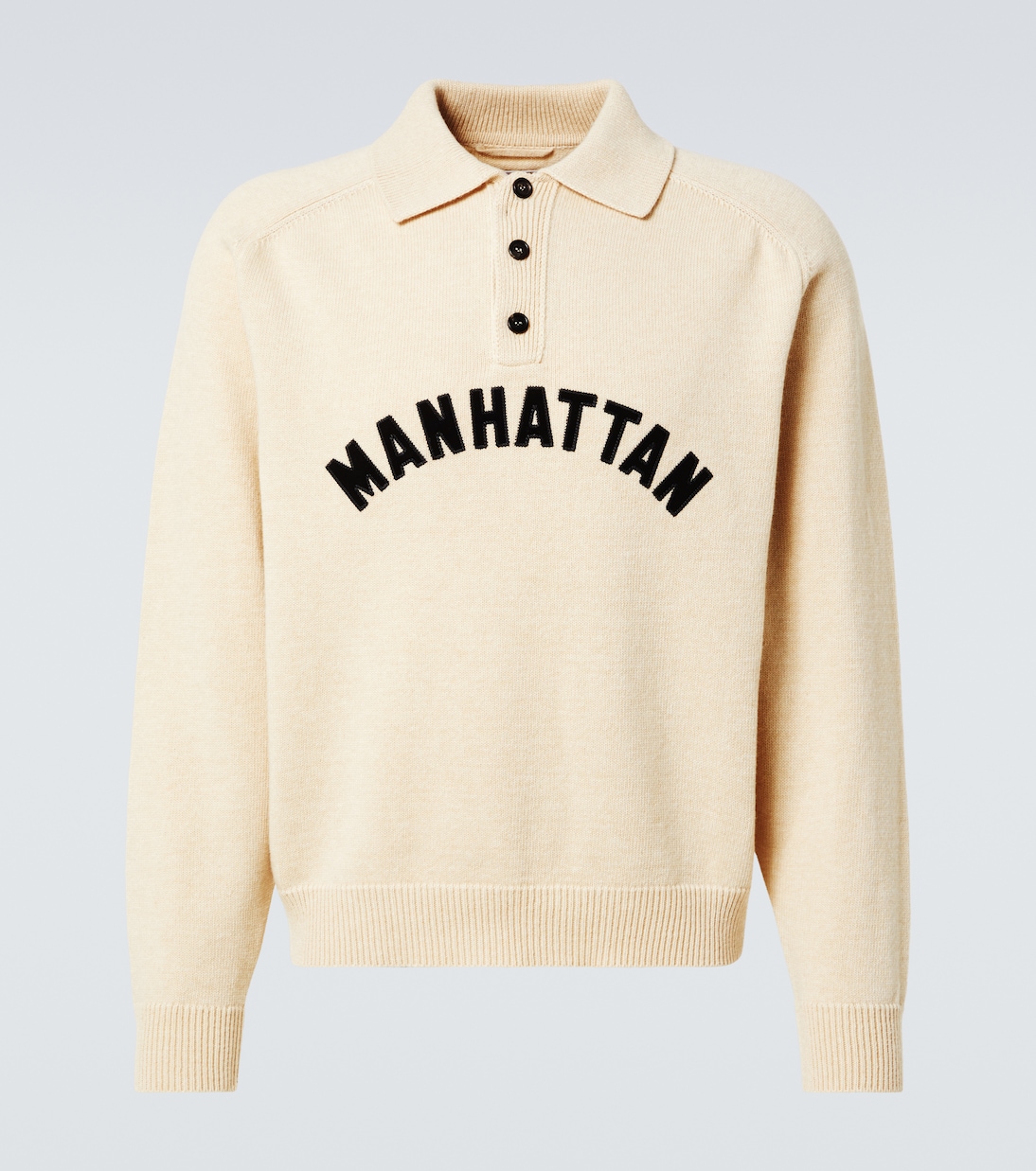 Manhattan appliqué wool polo sweater | Bode