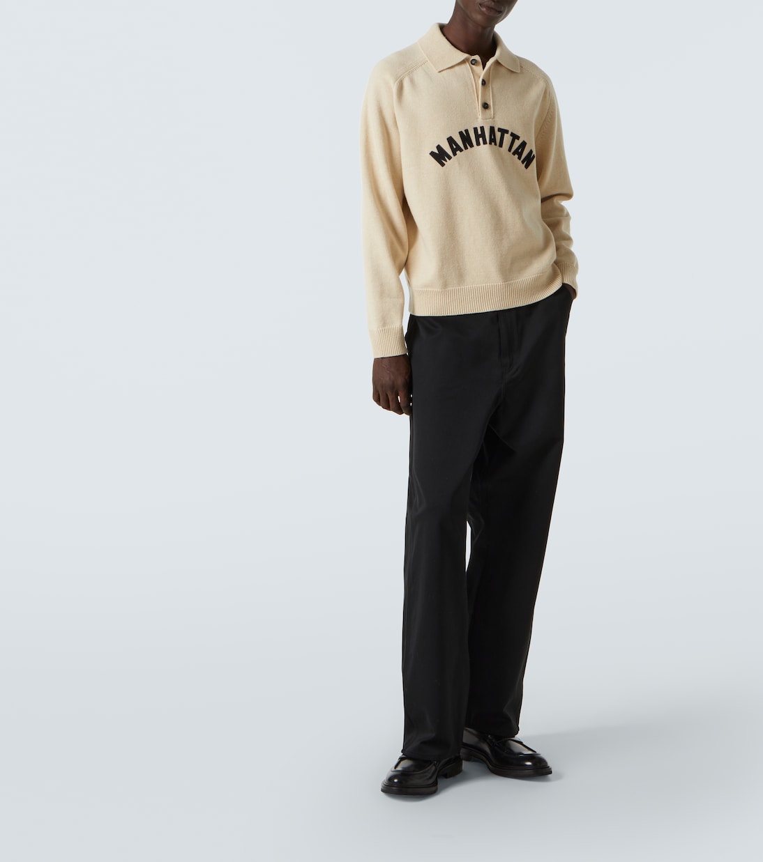 Manhattan appliqué wool polo sweater | Bode