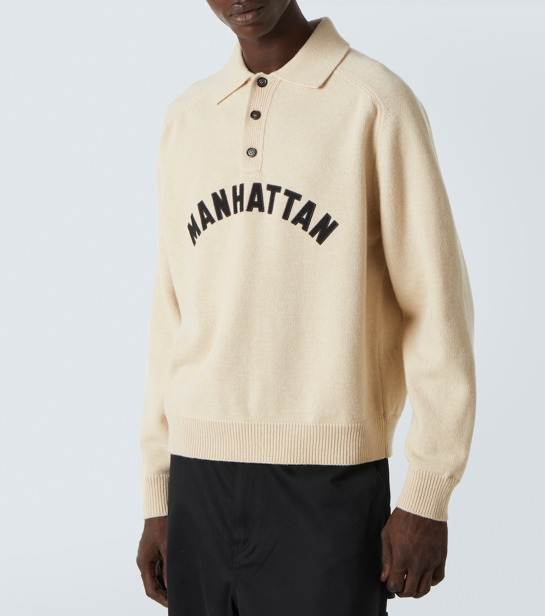 Manhattan appliqué wool polo sweater | Bode