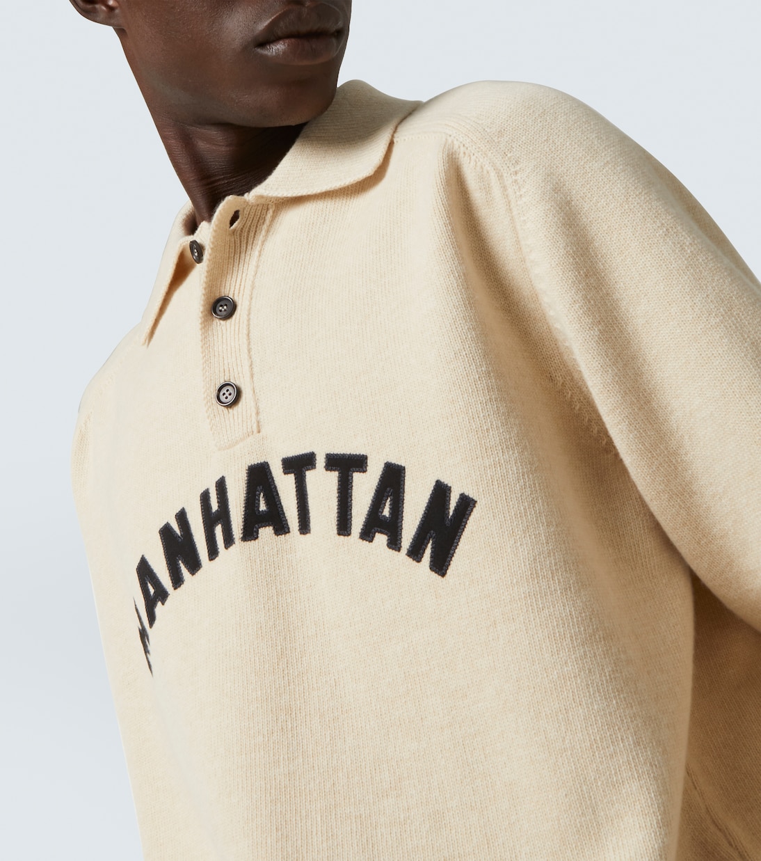 Manhattan appliqué wool polo sweater | Bode