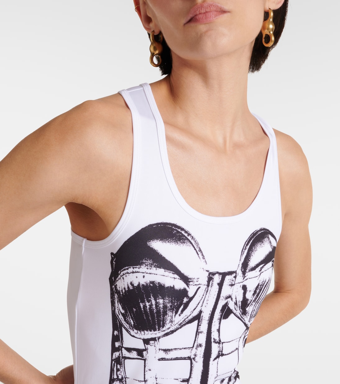 Bedrucktes Maxikleid aus Jersey | Jean Paul Gaultier