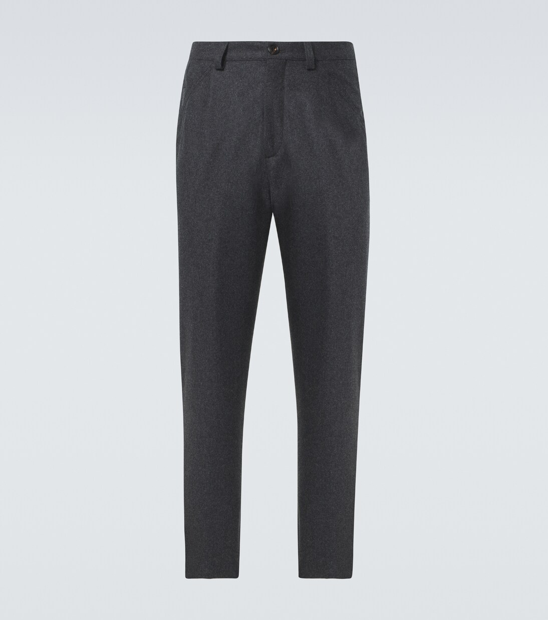 Pleated virgin wool straight pants | Brunello Cucinelli