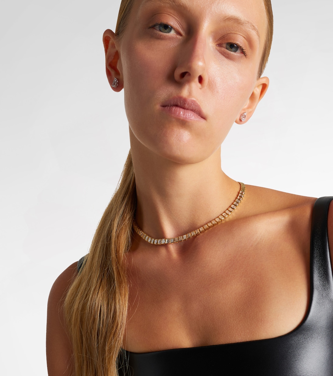 Choker Large in oro 18kt con diamanti | Anita Ko